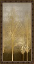 Gold Trees on Brown Panel II