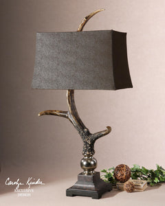 Stag Horn Lamp - Dark Chocolate