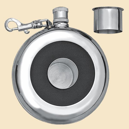 Flask - Round with Shot 8oz